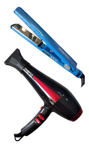 Kit Secador De Pelo 2000w + Planchita  Nano Titanium 450°f 0