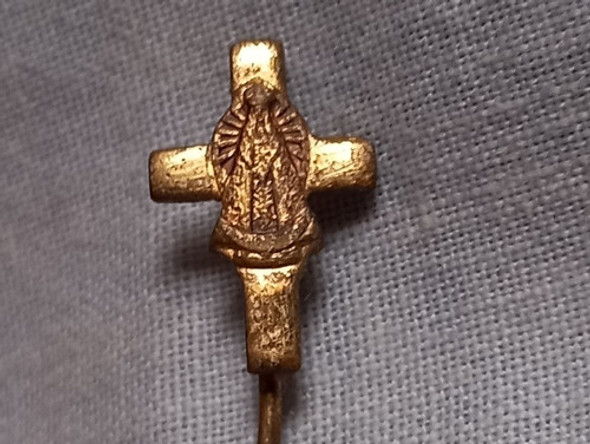Pin Virgen De Luján Enchapado En Oro 24 Art Nouveau 0