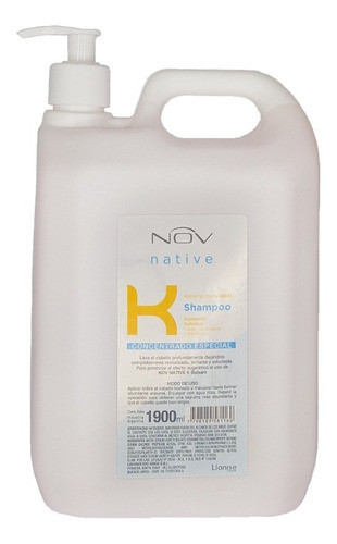 Shampoo Keratina Hidrolizada Nov Native 1900 Cabello Dañado 0