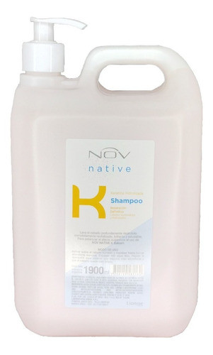 Shampoo Keratina Hidrolizada Nov Native 1900 Cabello Dañado 1
