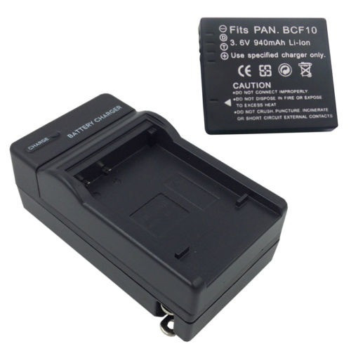 Dmw-bcf10 Batería + Cargador Para Panasonic Lumix Dmc-fs4 Fs 0