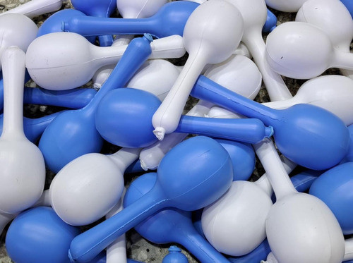 Maracas Plásticas X 50 Celestes Y Blancas 1