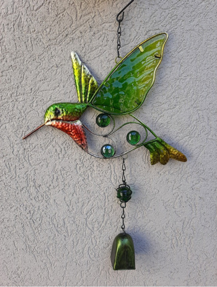 Adorno Móvil Colgante. Colibrí. Grande. Metal Y Vidrio. 1 Adorno Móvil Colgante. Colibrí. Grande. Metal Y Vidrio. 1