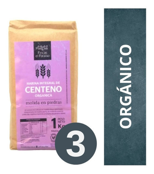 Harina Integral De Centeno Fincas El Paraíso 3 X 1 Kg 0