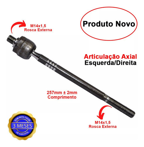Par Articulação Barra Axial Uno Vivace 2011 2012 2013 1