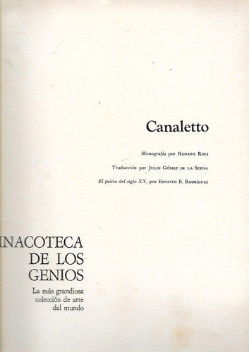 Canaletto - Pinacoteca De Los Genios - Arte 1