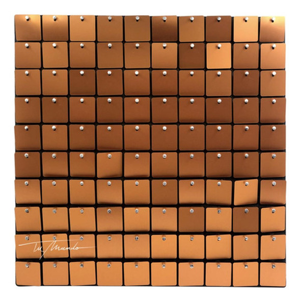 Panel Shimmer Espejos Color Cobre Rectangular 30 X 30 Cm 0