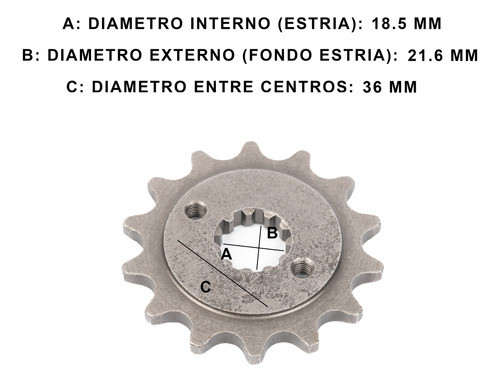 Piñon De Transmision Honda Xr 250 Tornado Creuso 1
