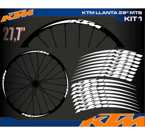 Calco Vinilo Kit Llanta Ktm Riddley 0