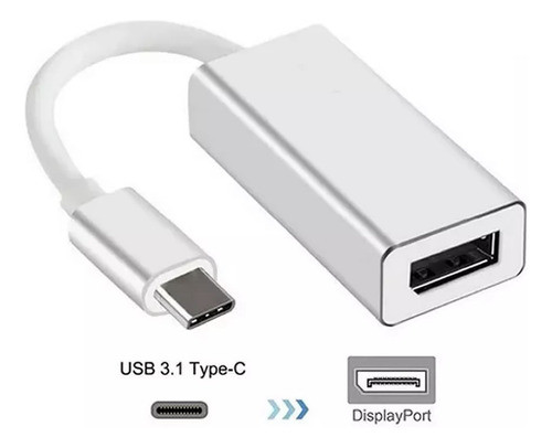 Adaptador Conversor De Usb-c Tipo C A Display Port Dp Hembra 1