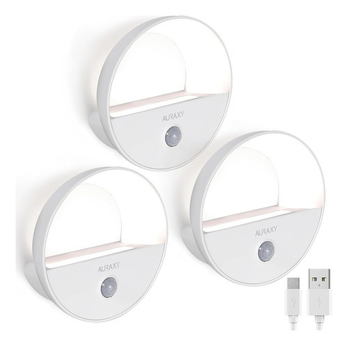 Auraxy Sensor De Movimiento Recargable Luz Nocturna, Luces N 0