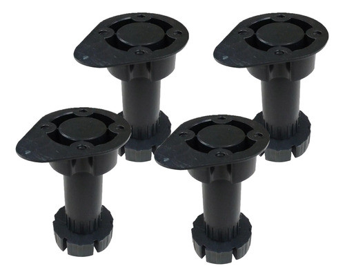 Pata Redonda Para Mueble Regulable 10 A 17 Cm Pvc 0