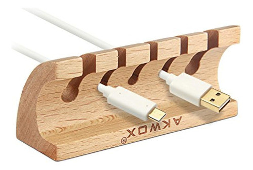 Akwox Organizador De Cables De Madera Y Sistema De Gestión D 0