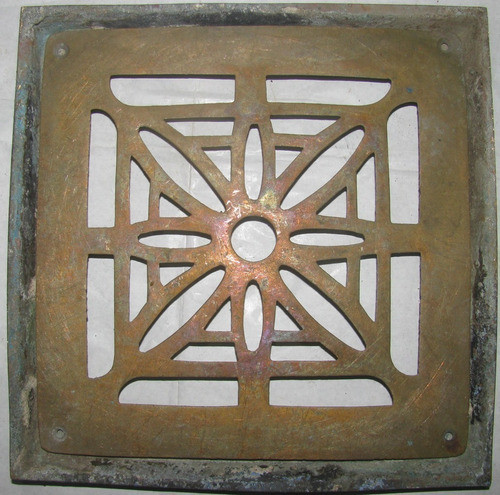 Rejilla De Bronce Con Marco Para Piso 0