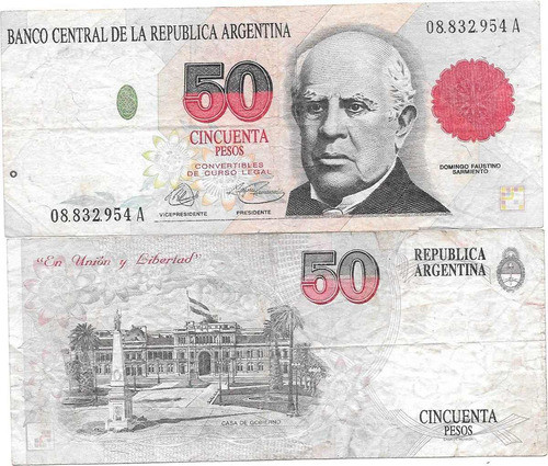 Billete 50 Pesos Convertibles Primer Diseño A Muy Buena- 0