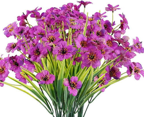 Flores Artificiales Realistas Decoracion Jardin Hogar - Purp 0