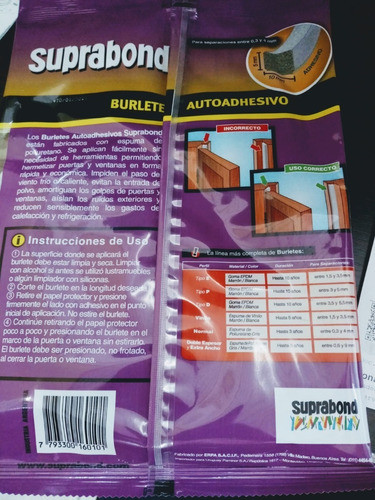 Burlete Autoadhesivo 5mts 1