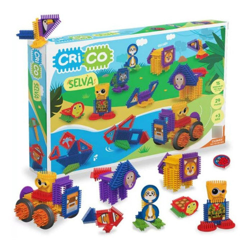 Crico Selva Para Armar 90 Piezas Con Stickers 0