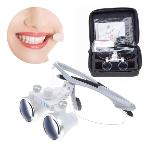 Aries Outlets 3.5x Gafas De Lupa Binocular Lupa De Plata 0