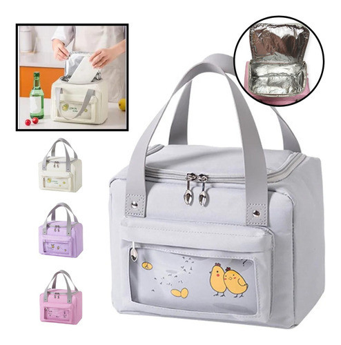 Lunchera Lanchera Bolso Termico Manija Bolsillo Vianda Baz 0