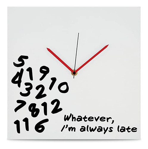 Kovot Reloj De Pared "i'm Always Late" - 12 X 1. 0
