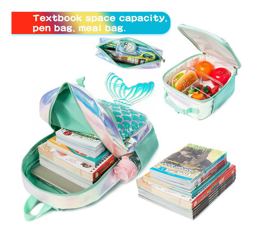 Kit Escolar Mochila Y Lunchera Jasminestar Diseno Sierena 1