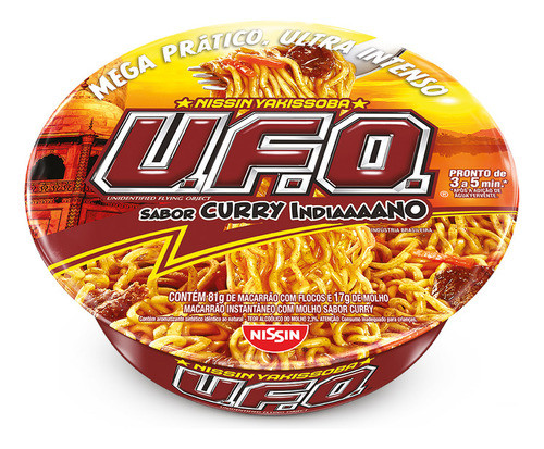Macarrão Instantâneo Nissin Yakissoba Ufo Curry Com 12 Unid. 1