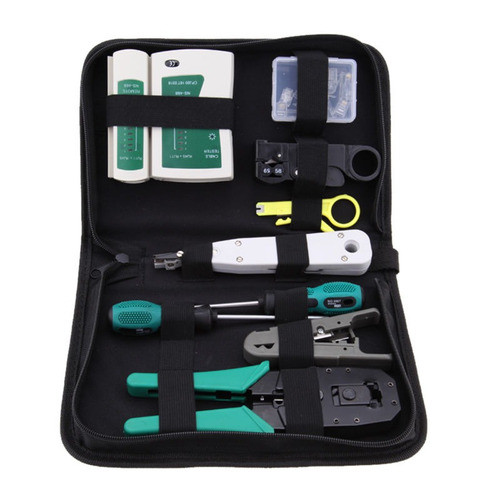 Red Lan Kit Rj45 Cat5e Cat6 Cable Ethernet Crimper Herramien 0