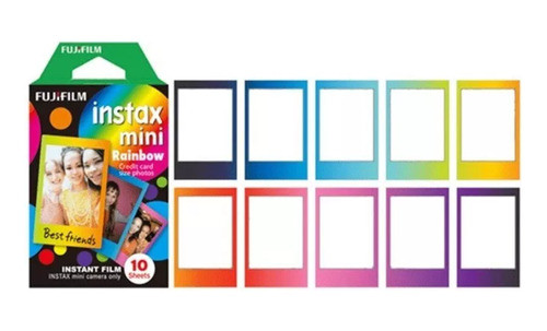 Filme Fujifilm Instax Mini 8 9 10 11 12 C/10 Fotos - Rainbow 1