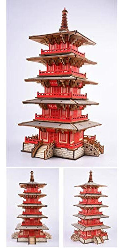 3d Puzzle-hanshan Temple Pagoda Buildings Model, Balody Worl 1
