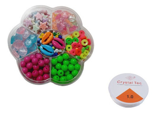 Kit Infantil Para Montar Pulseiras Tema Verão Neon 440pçs 0