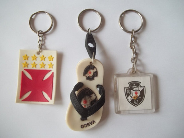 Kit Chaveiro Vasco Da Gama Coleção Lembrança 3 Peças Ótimos 0