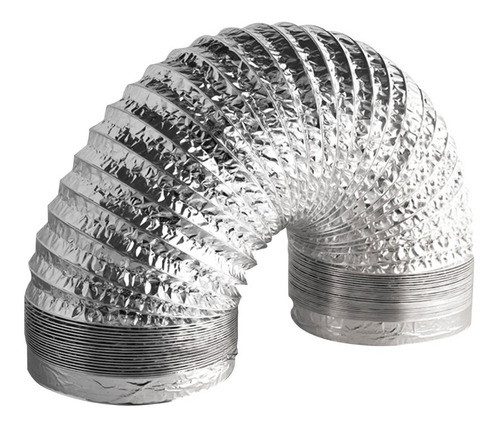 Ducto Aluminio 200mm Tubo Flexible Extractor Cultivo 10m 0