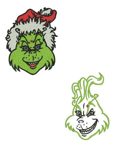 Diseño Matrices Maquinas Bordadoras El Grinch Navidad 0