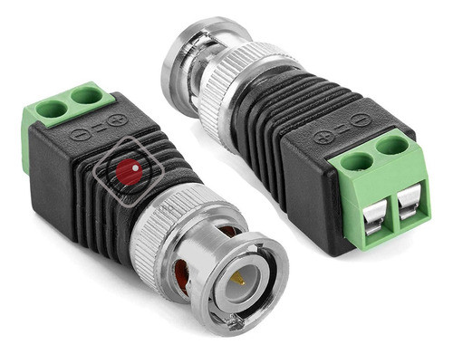 Par Ficha Conector Bnc Macho Video Utp Cámara Dvr Cctv X2 0