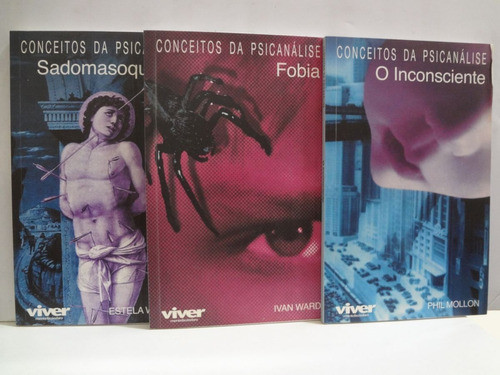3 Livros Conceitos Psicanálise Fobia / Sado / O Inconsciente 0