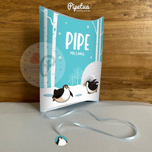 Piñata Pingüinos Personalizada Cumple Fiesta Golosinas 0
