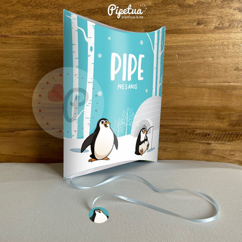 Piñata Pingüinos Personalizada Cumple Fiesta Golosinas 1