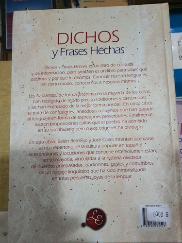Libro:dichos Y Frases Hechas- Jose' Calles Vales-tapa Dura 1
