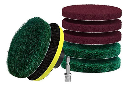 Scrubit Drill Brush Power Scouring Pads - Heavy Duty Tub And 0
