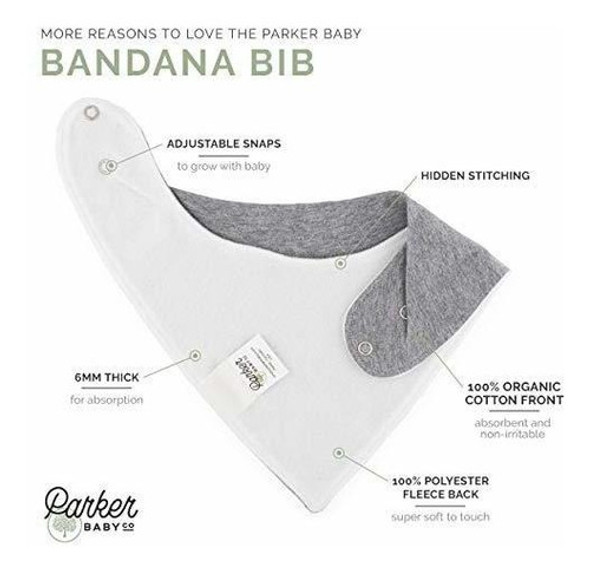 Parker Baby Bandana Baberos Drool  Paquete De 8 Baberos Para 1