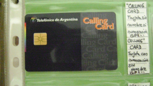 Tarjeta Telefonicacoleccion Telefonica Argentina Calling 4 0