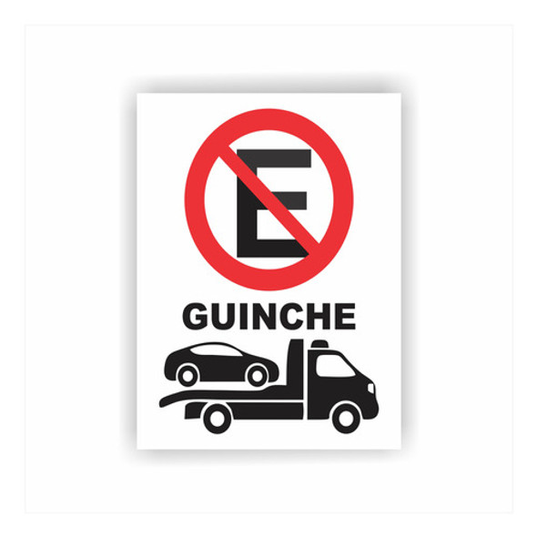 Cartel En En Pvc 3 Mm 30x40cm No Estacionar Guinche 0