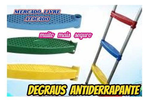 Degraus Antiderrapante P/escada De Pula Pula Kit C/6+brinde 0