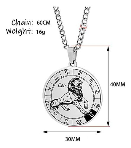 Collar De Constelación Del Zodiaco Libra, Disco Redondo De Y 1