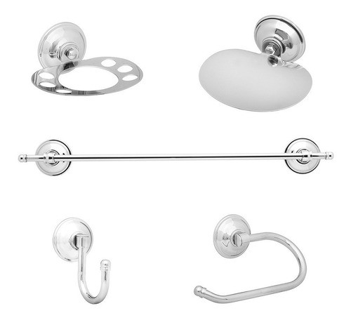 Juego Set Accesorios Baño 5 Piezas Argenta Majos Bronce 0