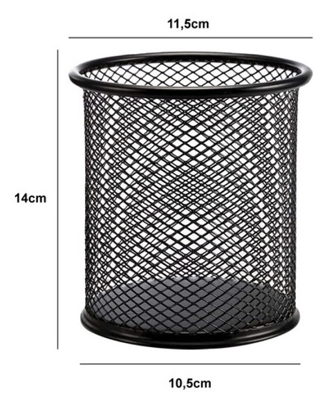 Organizador Lapicero Cubiertos Escritorio Metal Canasto 1