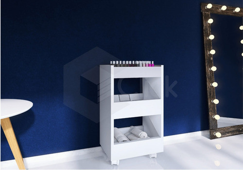 Armário Balcão Multiuso Resistente P/ Salão Na Cor Branca 1