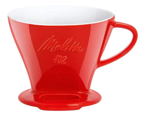 Porta Filtro Melitta Porcelana Rojo Nº 102 0