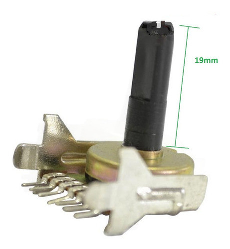 2 Potenciômetro Sem Chave Stereo 20kx2 7 Pinos * B20k 1